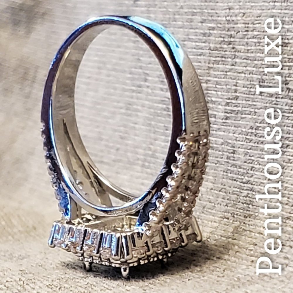 Square Double Halo Micro Paved Ring - Picture 3 of 7